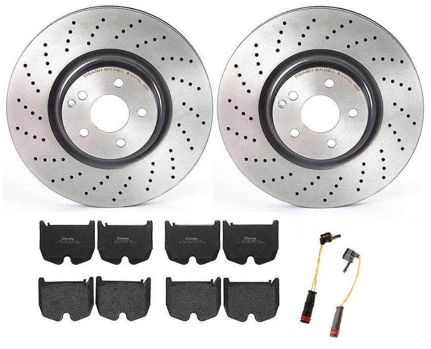 Brembo Brake Pads and Rotors Kit - Front (360mm) (Low-Met)